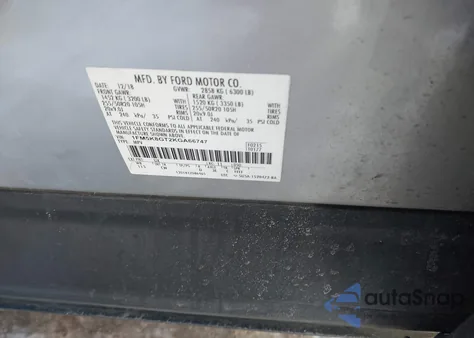 2019 Ford Explorer Sport from USA, damaged, VIN 1FM5K8GT2KGA66747